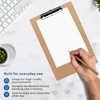 LUX Hardboard Clipboard, 6-Pack, Brown, Professional Office Organization, Lasting Durability
