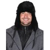 Harrys-Collection Men's Hat Made from the Finest Rabbit Fur Black