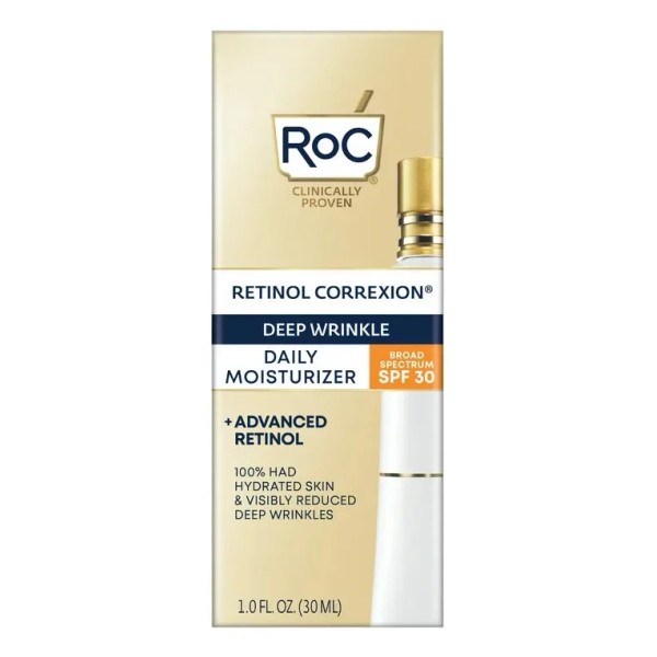 Correccin diaria de arrugas profundas con retinol Roc, SPF 30