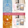 FANSEXPERT Mini Fridge for Bedroom, 4 Liter/6 Can Skincare Fridge