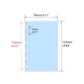 Mogoostry A7 Cash Envelope Binder Pockets 10pcs 5 Color A7 Binder Inserts Pockets Zipless Binder Divider with Pocket Side Open Plastic Binder Folder Organizer