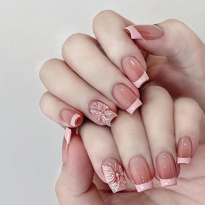 6 Pack (144pcs) Nail Tips Popular Medium Design, NIUANIUA Short