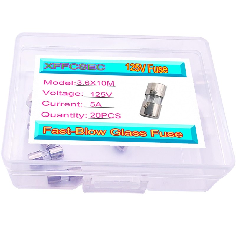 20PCS Mini Fuse 3.6x10 mm 5 A 5 amp 125