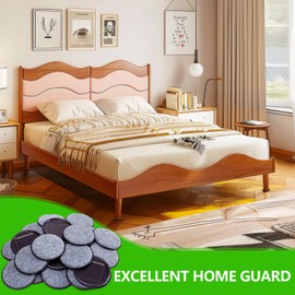 4" Round Carpet Bottom Furniture Caster Cups, Reusable Furniture Sliders for Hardwood Floors, Felt Furniture Pads Coasters to Protect Tile or Laminate Floors from Scratches, Brown/Gray (12 Pack)