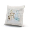 ONGING Decorative Throw Pillow Case Gray Blue and Ivory Christmas