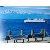 THE PACIFIC NORTHWEST CHROME POST CARD THE WATERFRONT SEATTLE JUMBO