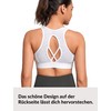 Yvette Sports Bra Beautiful Back Strong Hold Front Closure Large