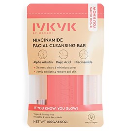 MAKARI IYKYK Niacinamide Facial Cleansing Bar – Minimizes Pores and Gently Exfoliates, Unscented Soap Bar for Gentle Face Wash, Moisturizing Facial Soap – Vegan Skincare for Daily AM/PM Use
