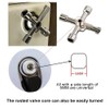 4-Way Multifunctional Key, Universal Cross Key Square Key, Triangular Key