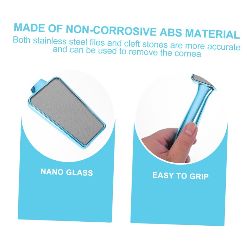Mikinona 1pc Double Sided Foot Scrubber Ergonomic Callus Remover Tool