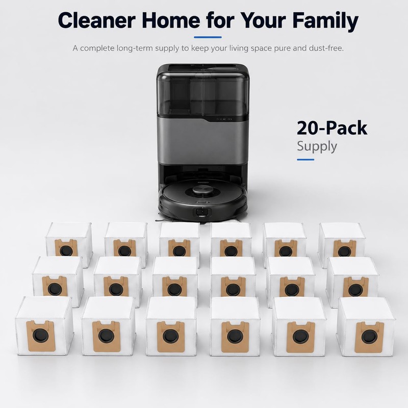 20 Pack Dust Bags for Eufy Omni C20, C10 Robot
