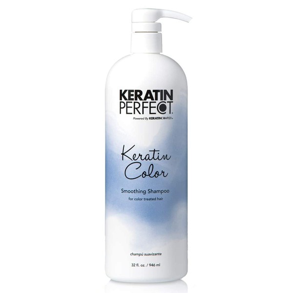 Keratin Perfect Color Smoothing Shampoo - Salon Quality Dye Product That Is Safe For Colored Hair - The Best Nourishing Extracts For Protecting The Scalp - Makes Keratin Treatment Optional - 32 Oz