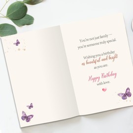 Beixian Funny Birthday Card for Daughter-in-Law, Wonderful Yet Heartfelt Greetings from Mother-in-Law-8x5.3 Inches, Double-Sided