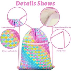 Drawstring Backpack - Drawstring Bags for Kids Swim Bag for Beach