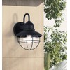 Canarm Alaric Black Outdoor Wall Lantern, 1-Light Exterior Sconce with