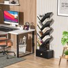 SHEEPAM 8 Tier Tree Bookshelf with Drawer, Free Standing Wood