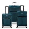 U.S. Traveler Anzio Softside Expandable Spinner Luggage, Teal, 3-Piece Set