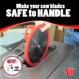 Sili Sleeve Silicone Saw Blade Storage Protector Holder Cover for Circular Miter Tablesaw Blades and Table Saw Accessories (8.25" 4 Pack)