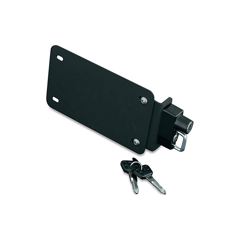 Kuryakyn 4248 Motorcycle Accessory: License Plate Helmet Security Lock with