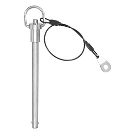PATIKIL Quick Release Pin 8 x 100mm(5/16" x 3.94"), 304 Stainless Steel Ball Lock Safety Locating Pins with Button 25cm Prevents Loss Rope
