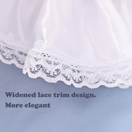 MeiZanthic White Mob Cap Night Cap Bonnets for Women Grandma Costume Colonial Costume Lace Night Hat Accessories for Girls and Women