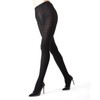 MeMoi Textured Sweater Cable Tights Mo-361 Black,Small / Medium