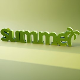Wooden Summer Sign Summer Decorations Wooden Blocks Wall Decor for Living Room Home Office Shelf Mantel Indoor Wood home Decor Summers Table Top Party Decoration Freestanding Wood Summers Letters