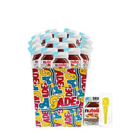AGADE MiniNutella Snack Pack Box,Chocolate Spread–20x15g Single-Serve with Individually Wrapped Spoon, Made in Germany