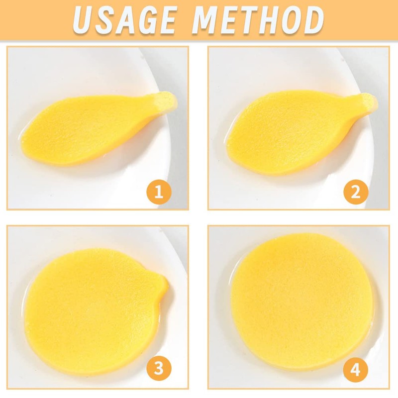 Pack of 120 Compressed Face Sponges Delmkin Round Cosmetic Sponges