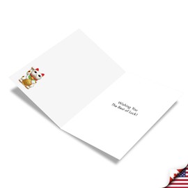 NobleWorks - Funny Good Luck Greeting Card with 5 x 7 Inch Envelope (1 Card) Lots of Luck C7357GLG
