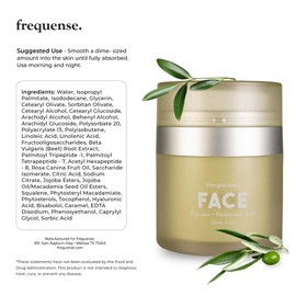 FREQUENSE Face Cream - Skincare with Peptides & Emollients - Hydrate, Revitalize & Rejuvenate Skin - Reduces Fine Lines & Boosts Elasticity - 30ml