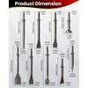 DUPDMKIN 10 Pcs Pneumatic Air Hammer Bits Heavy Duty Air