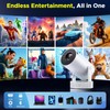 Mini Projector with WiFi and Bluetooth, Built-in Rechargeable Battery Support