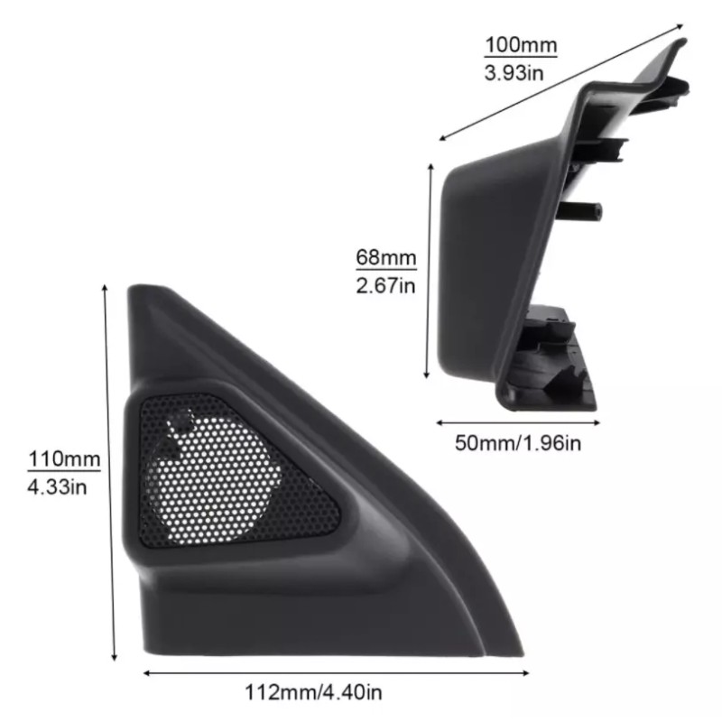 Toyota Corolla 2014-2018 Pair Of Tweeter Speaker Covers Sail Panel