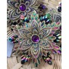 Gisela Graham Luxury Peacock Shades 3D Double Sided Snowflake Hanging