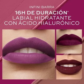 L'BEL - Infini Labial Color Pink Champagne 2 g, De Larga Duración, con Ácido Hialurónico, Labial de Color Intenso con Acabado Mate, Aporta Hidratación