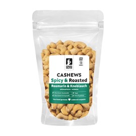 Bremer Gewürzhandel Cashews mit Rosmarin Knoblauch geröstet & gewürzt, herrliches Knabbervergnügen vegan, 140g