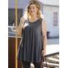 LARACE Camisetas sin mangas para mujer, estilo túnica con botones,
