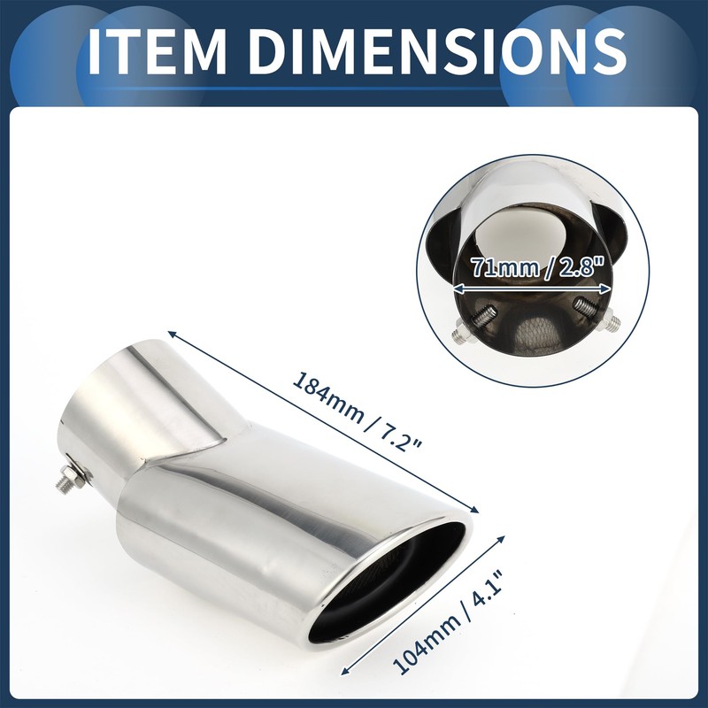 INFINAUTO Land Rover Curved Slant Exhaust for Range Rover 02-10