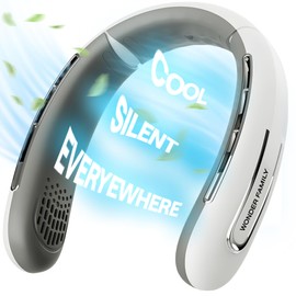 Portable Neck Fan Rechargeable – Personal Travel Fan for Men & Women – Cooling Neck Ring Blows Cold Air, Battery Powered Wearable Fan for Gym, Office & Outdoor, Neck Air Conditioner, Camping Gift Idea