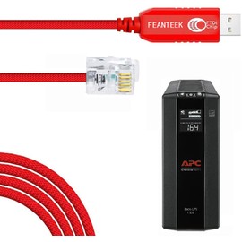 Feanteek APC Serial Cable 940-0144b USB to RJ12 Console Cable for APC Meter and Switch PDU AP78xx,AP79xx,AP86xx,AP88xx,AP89xx (1.8 Meters)