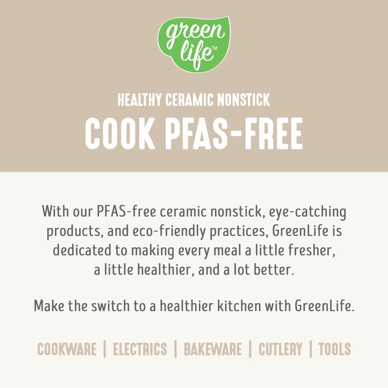 GreenLife 6QT Slow Cooker, Non-Toxic PFAS-Free Ceramic Nonstick Removable Interior