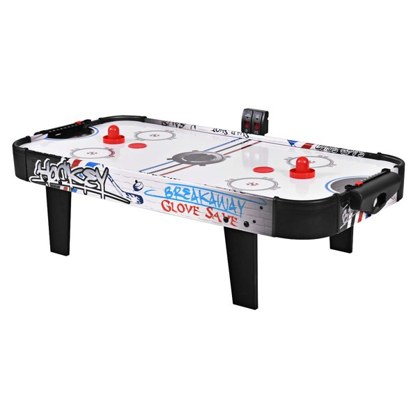 Goplus Air Hockey Table, 42 Inch Tabletop Air Hockey Game with LED Scoreboard, 2 Pucks, 2 Pushers, Powerful Motor, Indoor Arcade Table Gaming Set for Kids Gift