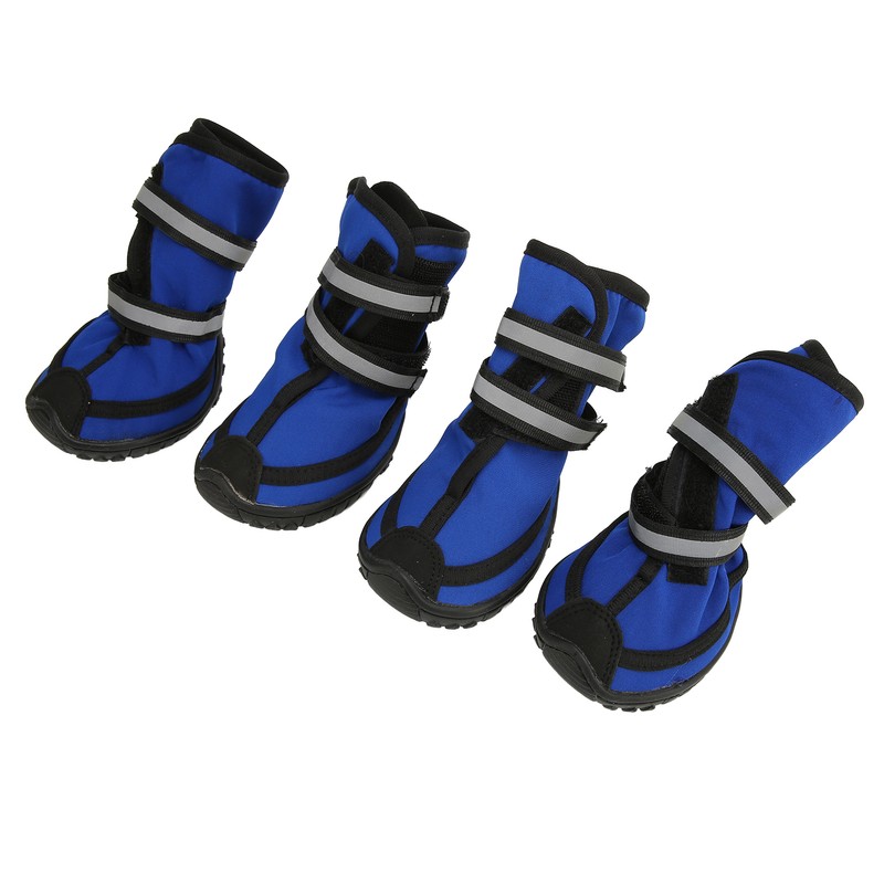 4Pcs Dog Boots Waterproof Prevent Slipping Reflective Large Dog Winter