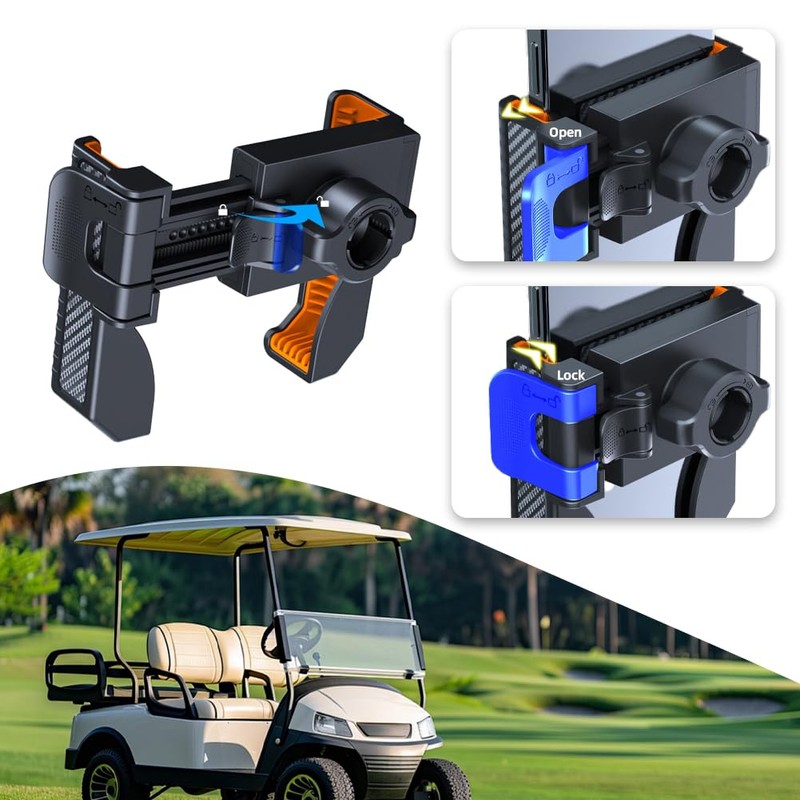 Msiud Magnetic Golf Cart Phone Holder, Rotatable Phone Mount for