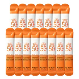 15 Pack Mini Sunscreen Bulk, SPF 50+++ Travel Size Sunscreen for Face and Body, Waterproof & Non-Greasy Sun Screen, Beach Must Haves for Travel, Party Favors & Thank You Gifts, 0.28 OZ/Pack