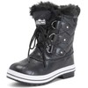 POLAR Womens Snow Boot Nylon Short Fur Rain Winter Waterproof