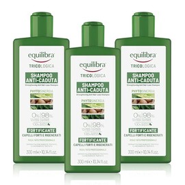 equilibra Hair Strengthening Anti-Hair Loss Shampoo Gently Cleanses Brittle Hair Prevents Hair Loss or Breakage Based on Aloe Vera Argan Oil Vegetable Keratin 3 x 300ml