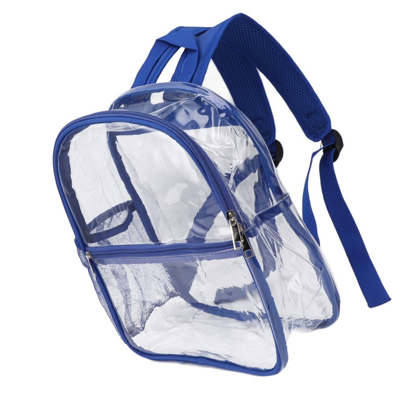 PVC Transparent Backpack Portable PVC Zipper Design High Capacity Clear