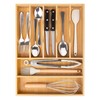 Bellsal Bamboo Silverware Drawer Organizer, Kitchen Utensil Drawer Organizers, 12"x15.7"